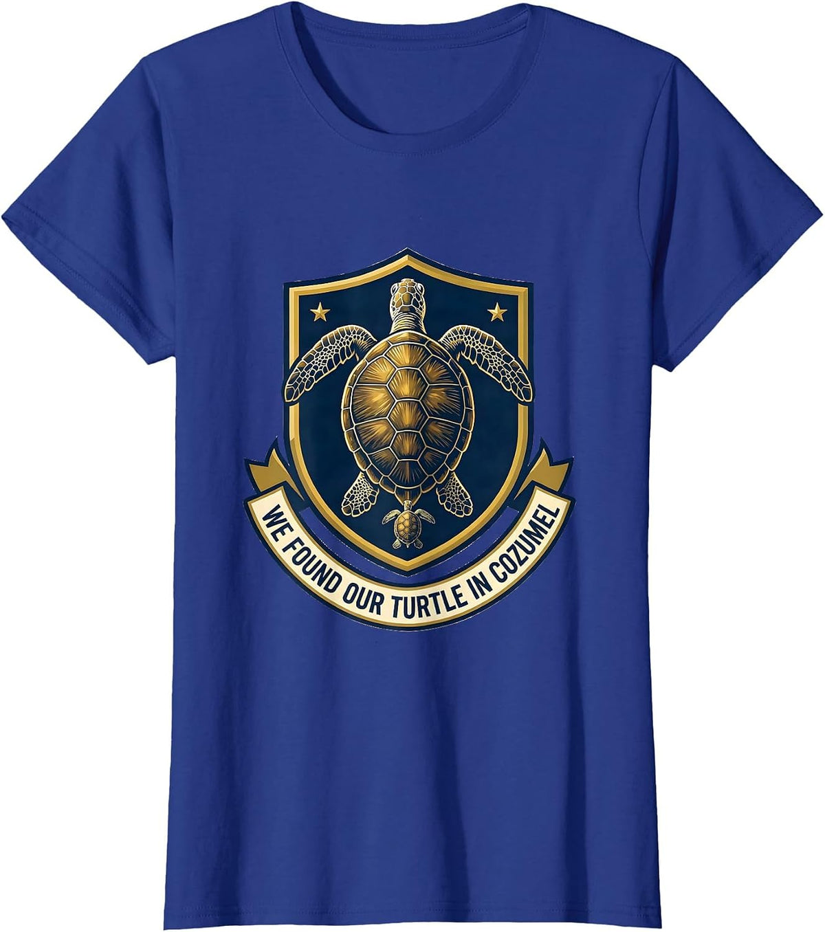 Women's We Found Our Turtle In Cozumel Sea Turtle Ocean Animal Lover T-Shirt - Royal Blue
