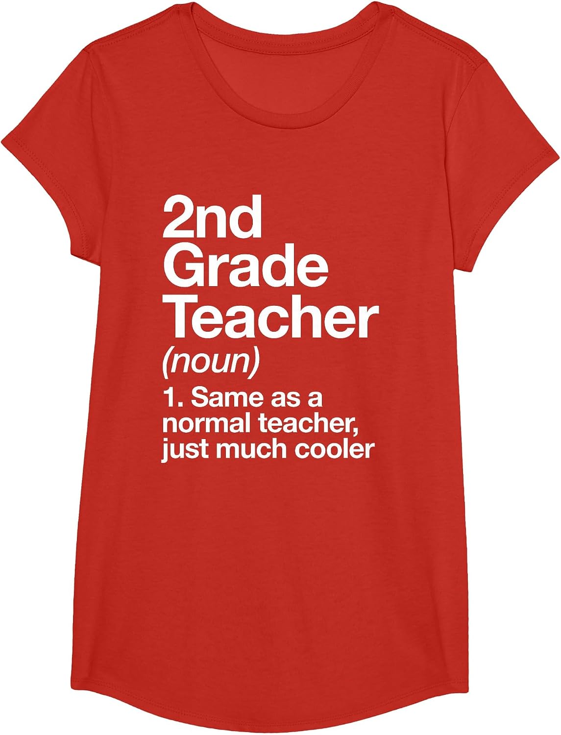 2nd Grade Teacher Definition Funny Back to School First Day T-Shirt - Girls Red