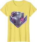 Stripes and Freedom Vibes USA Patriotic Design T-Shirt - Lemon Yellow