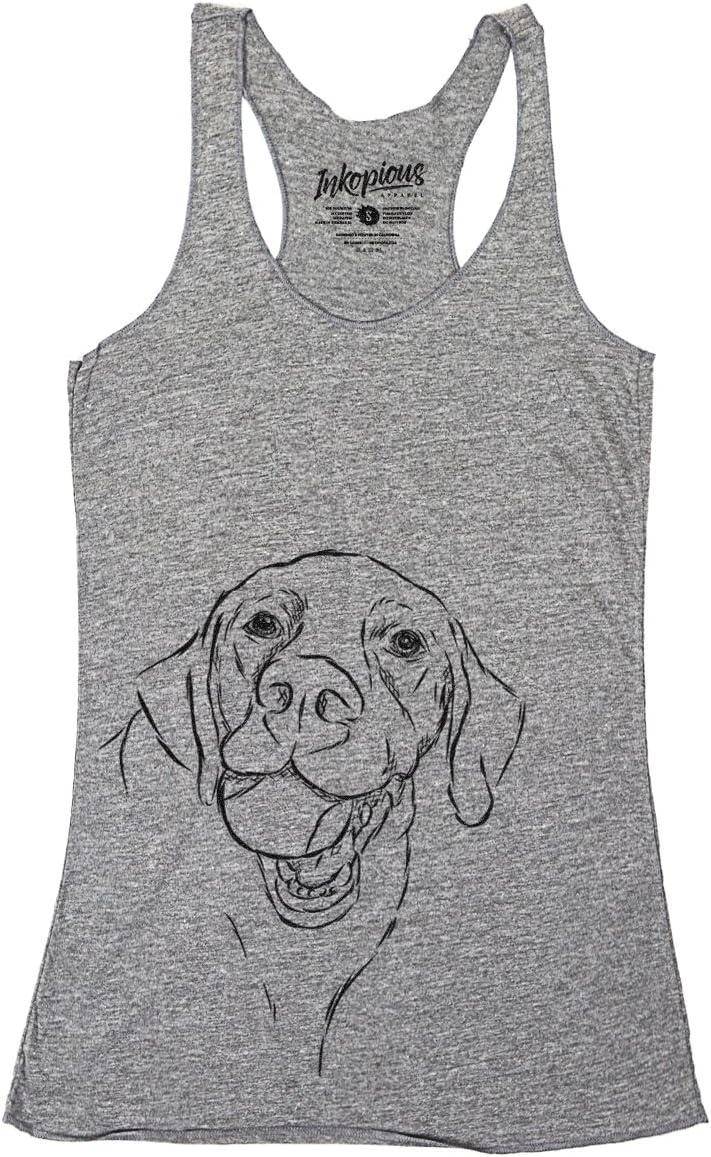 Inkopious Bailey the Labrador Retriever Women's Triblend T-Shirt - Grey Racerback