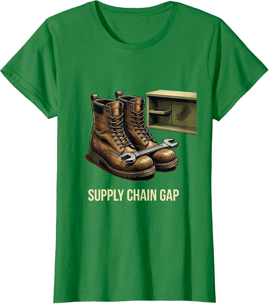 Women's Supply Chain Gap Funny Auto Mechanic Men Auto Technician Dad T-Shirt - Kelly Green