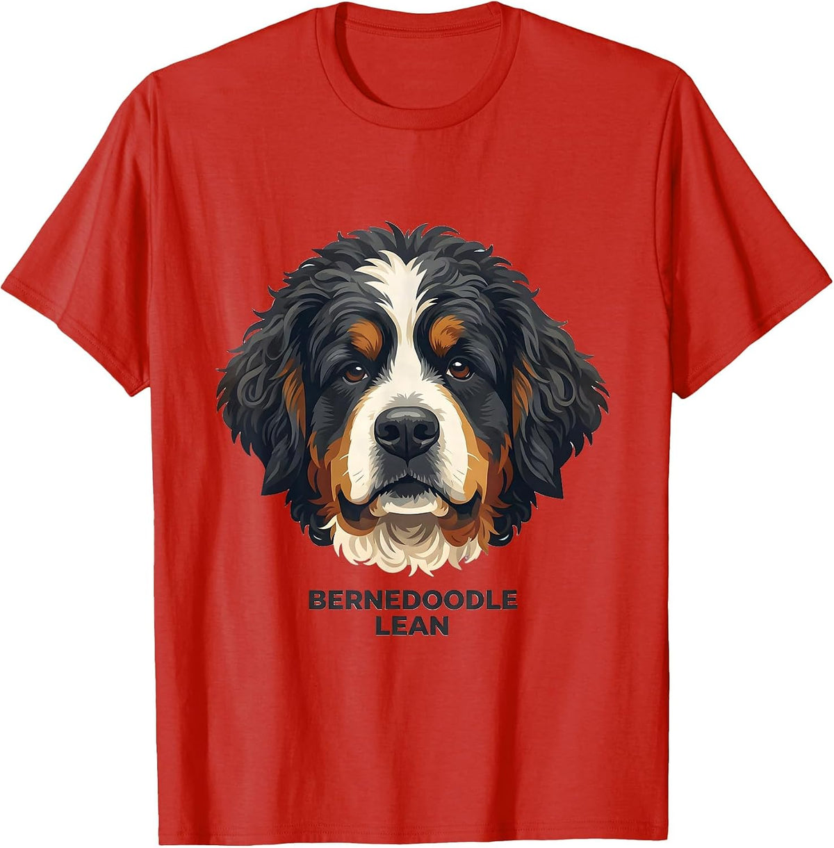 Men's Bernedoodle Lean Funny Bernese Mountain Dog Doodle Owner T-Shirt - Red