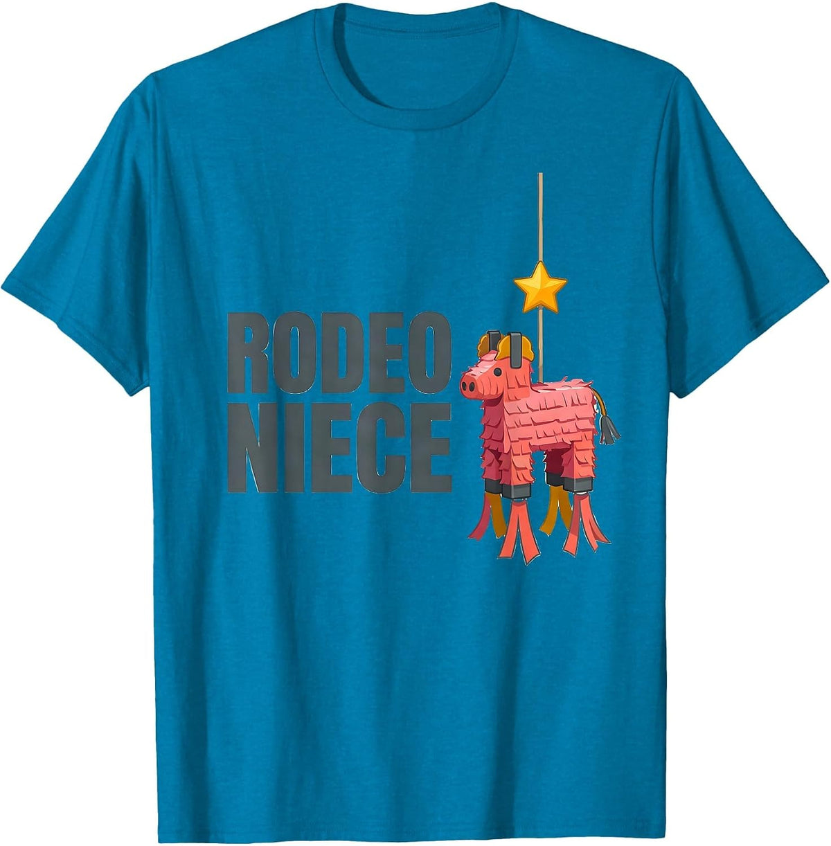 Rodeo Niece Pink Boots Coquette CowGirl Birthday Party T-Shirt - Sapphire Blue