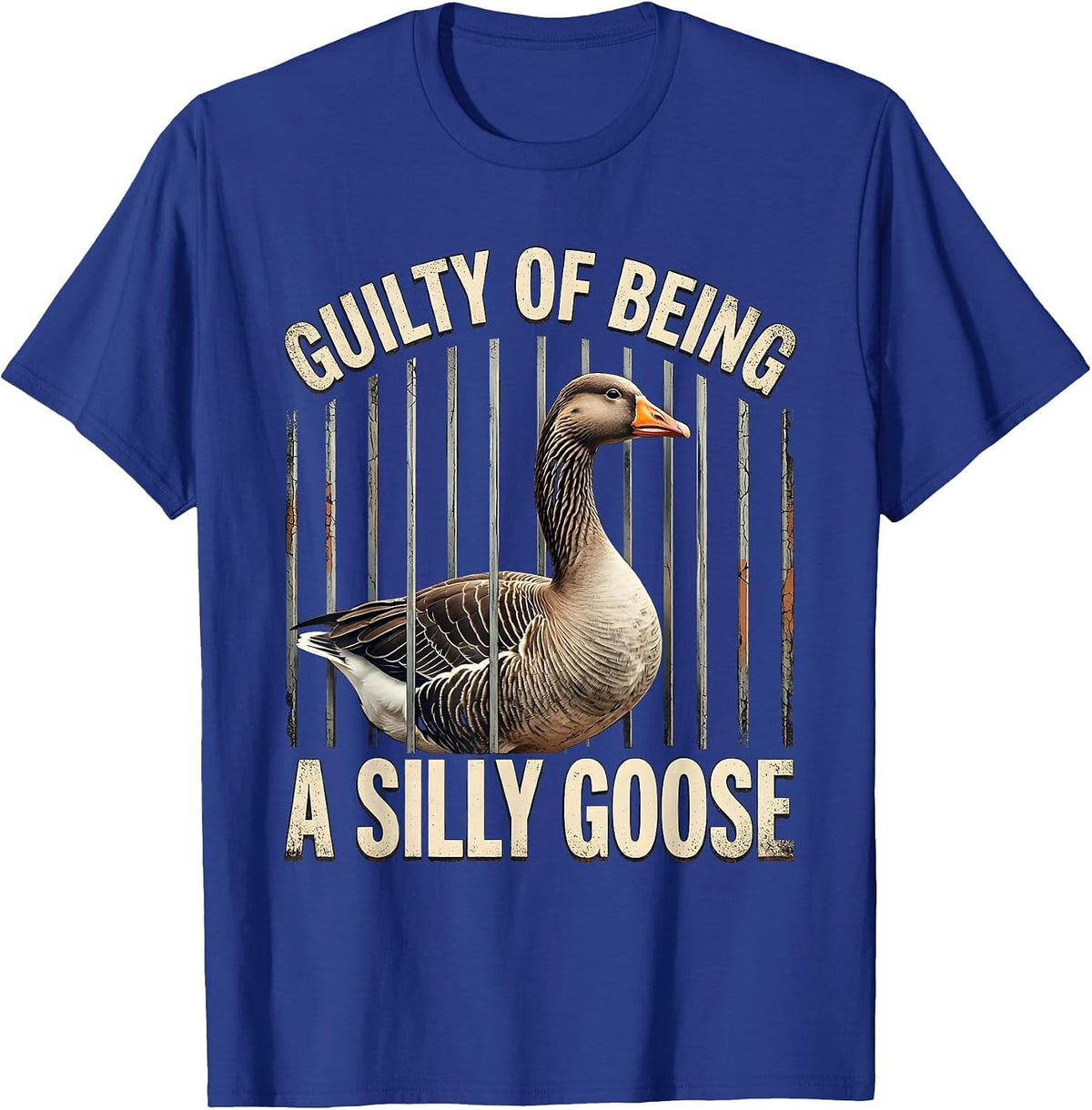 Guilty Of Being A Silly Goose Funny Goose Meme Animal Lover T-Shirt - Royal Blue