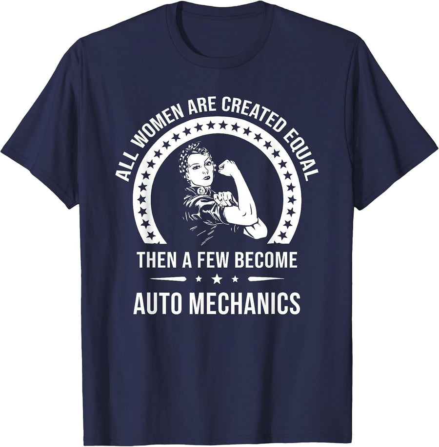 Auto Mechanic Shirts for Women | Auto Mechanic T-Shirt - Navy Blue