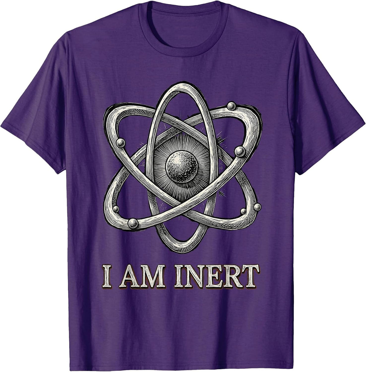 I Am Inert Funny Science Chemistry Pun Gift T-Shirt - Purple