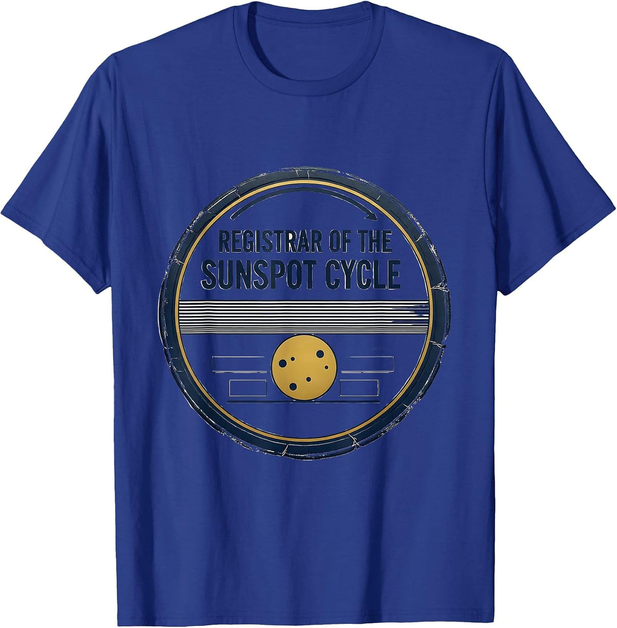 Men's Registrar of the Sunspot Cycle Funny Space Astronomy Science T-Shirt - Royal Blue