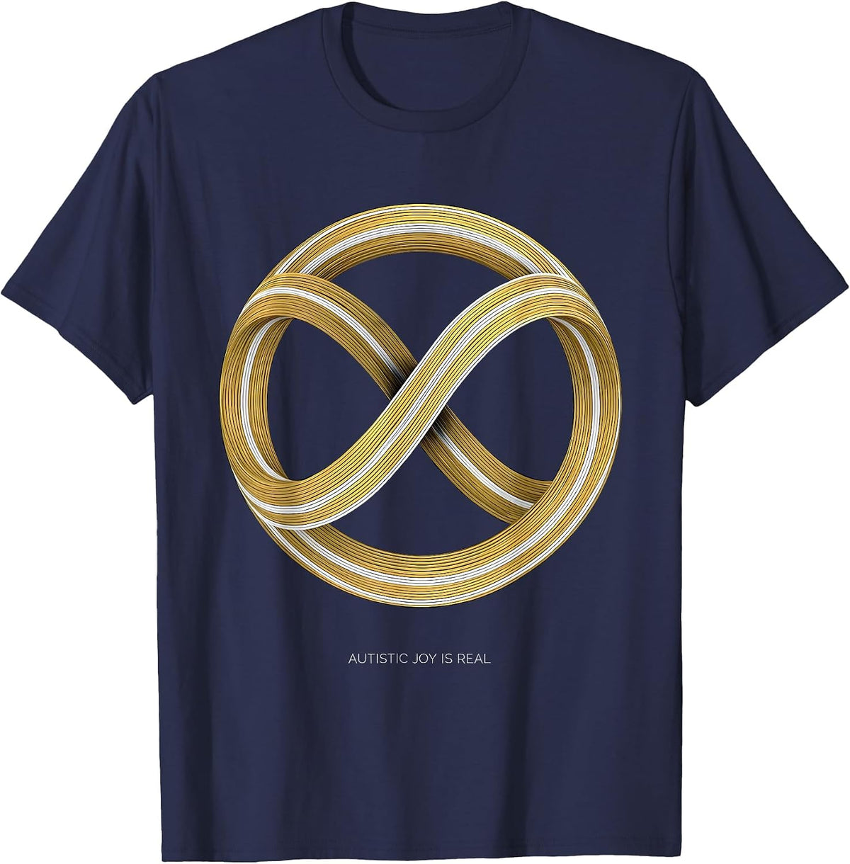 Autistic Joy Is Real Autism Awareness Design T-Shirt - Navy Blue
