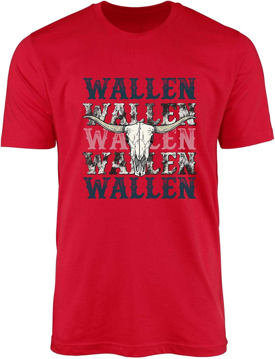 Western-Inspired Graphic T-Shirt for Men and Women - Cow Skull and Bold Typography Design - Standard Fit Short Sleeve Top -