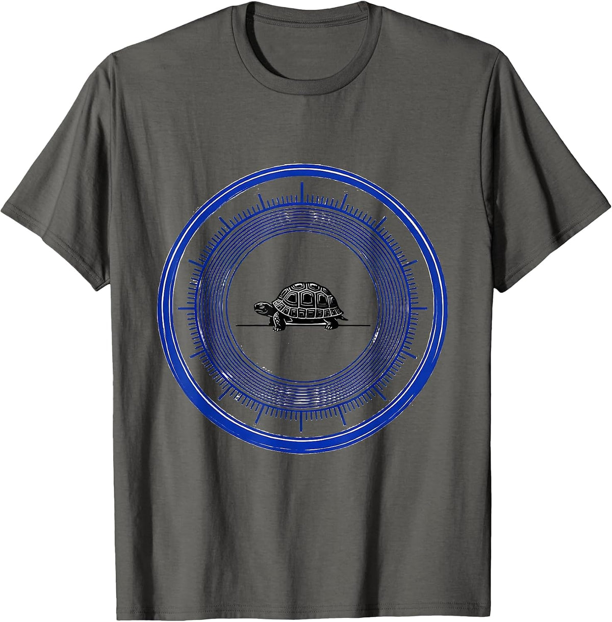 Men's Sealed Turtle Badge Swiss International Animal Lover T-Shirt - Asphalt Grey