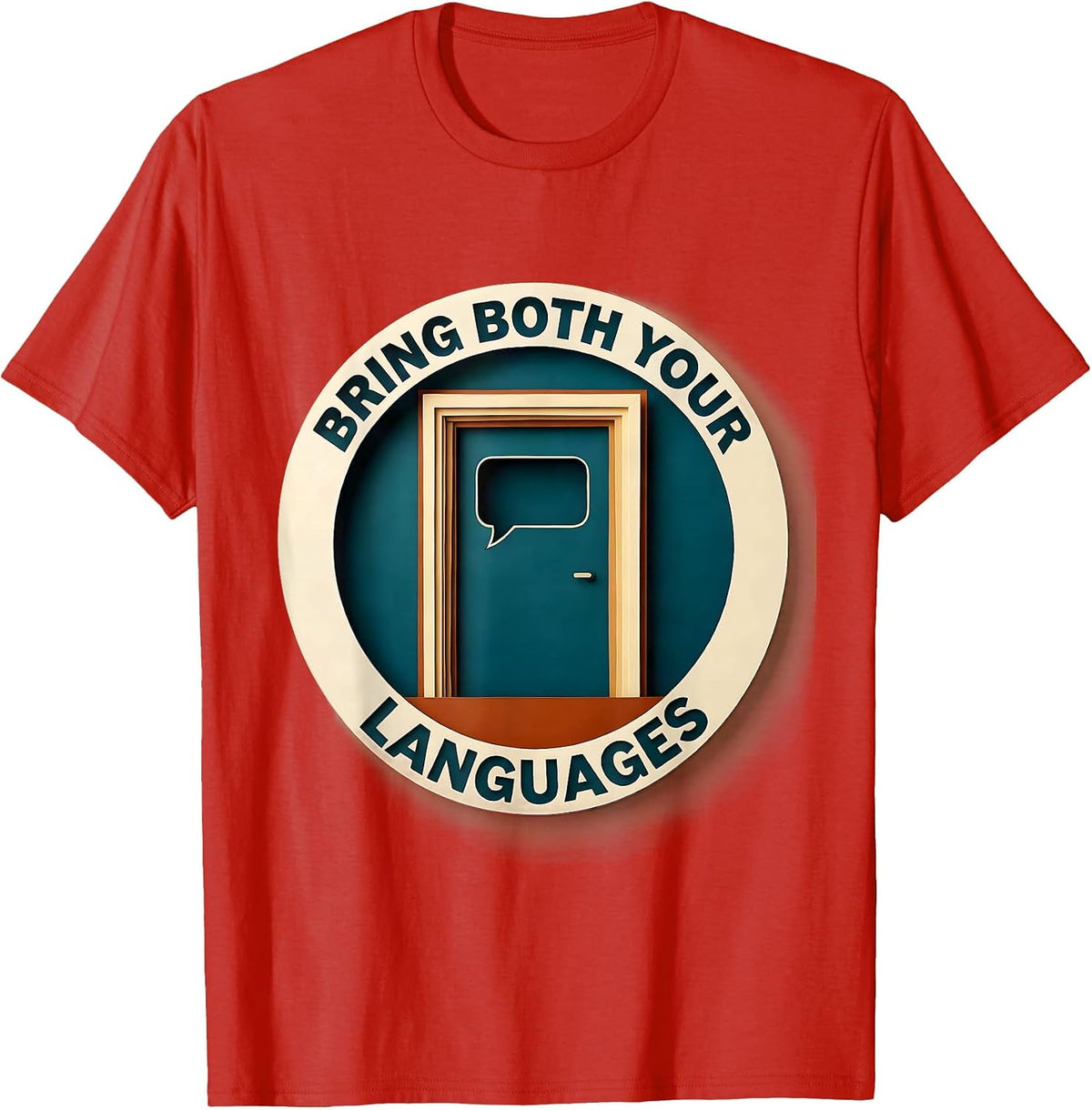 Men's Bring Both Your Languages Multilingual Teacher Language T-Shirt - Red
