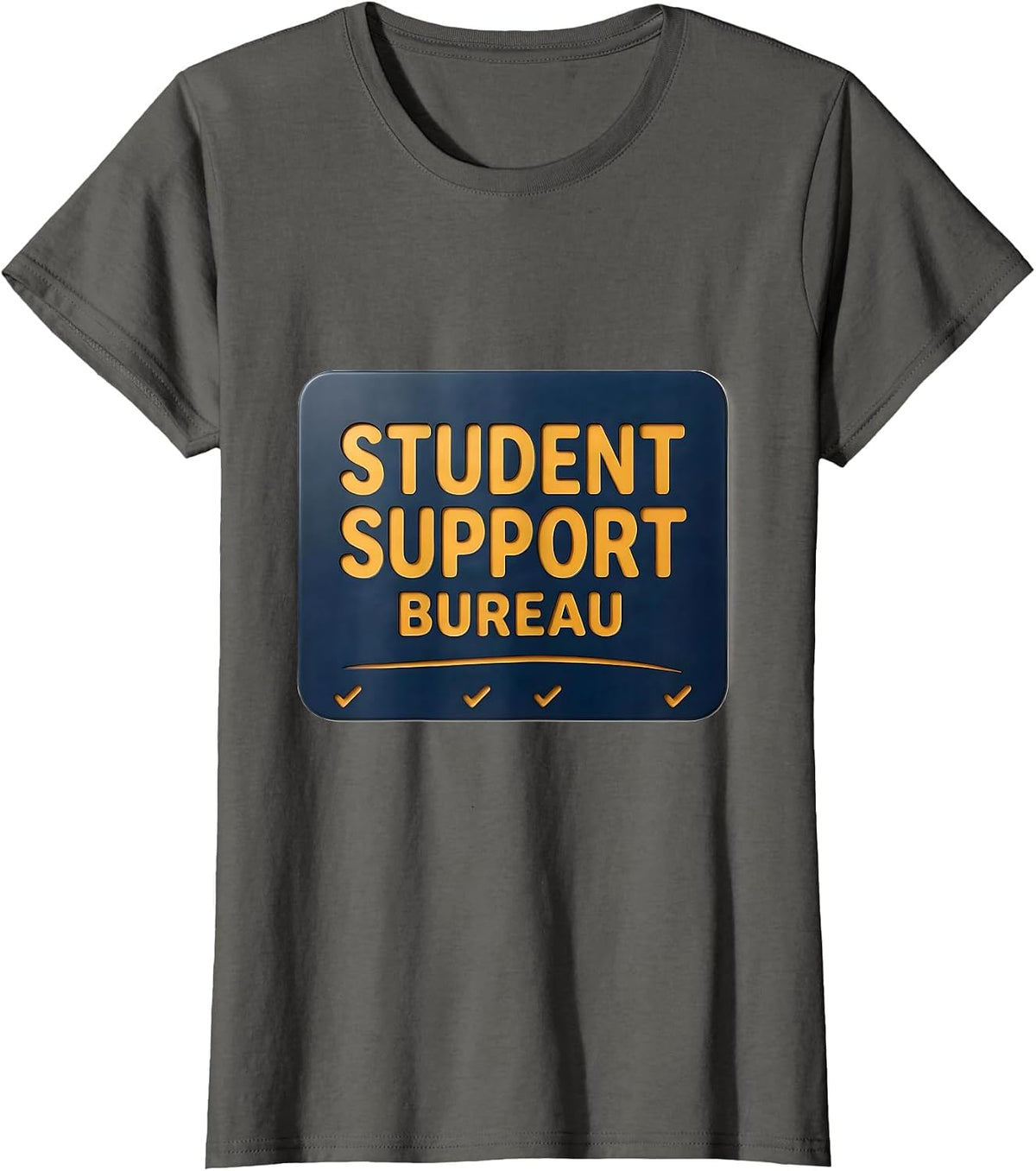 Women's Student Support Bureau School Counselor School Psychologist T-Shirt - Asphalt Grey