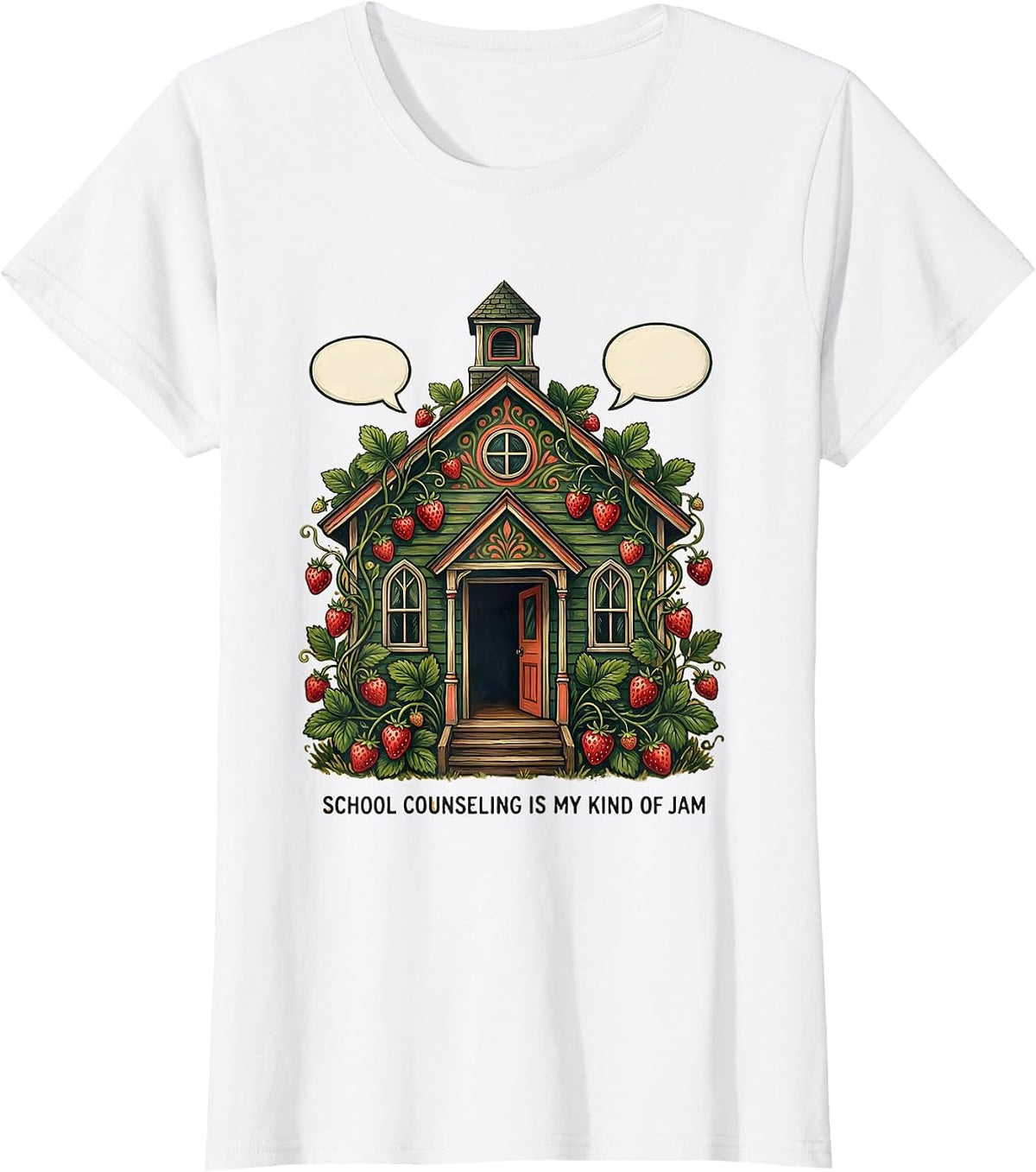 School Counseling Is My Kind Of Jam Funny Folk Art T-Shirt - White