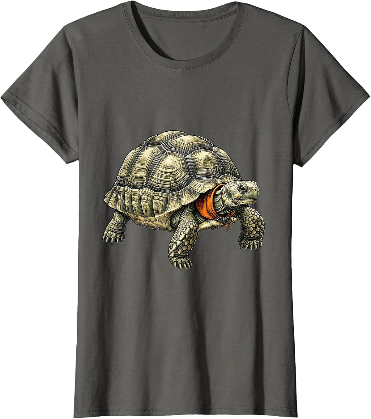 Women's Realistic Turtle Halloween Costume Dress-Up Animal Lover T-Shirt - Asphalt Grey