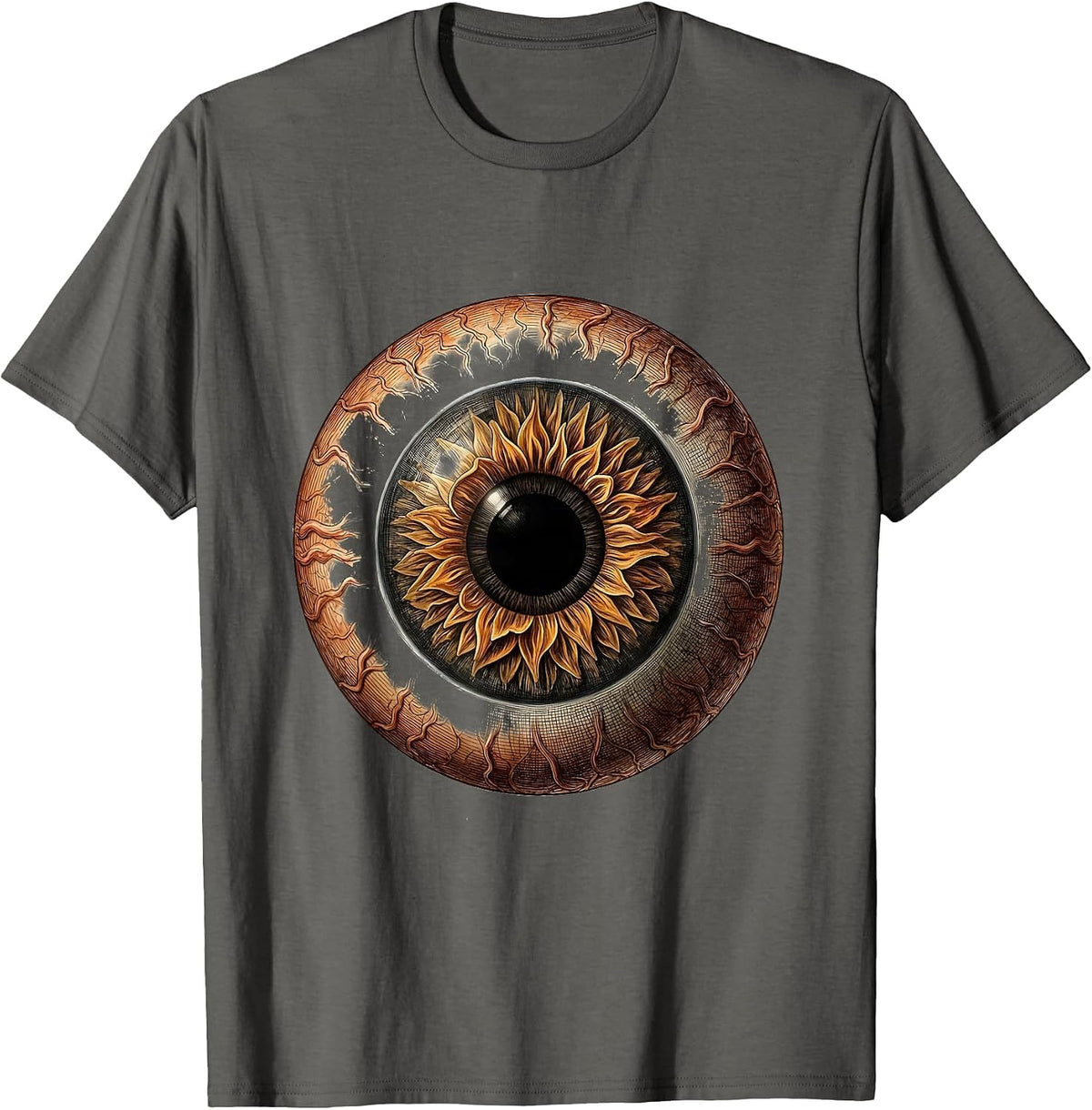 Solar Eye Science Teacher Graphic Design T-Shirt - Asphalt Grey