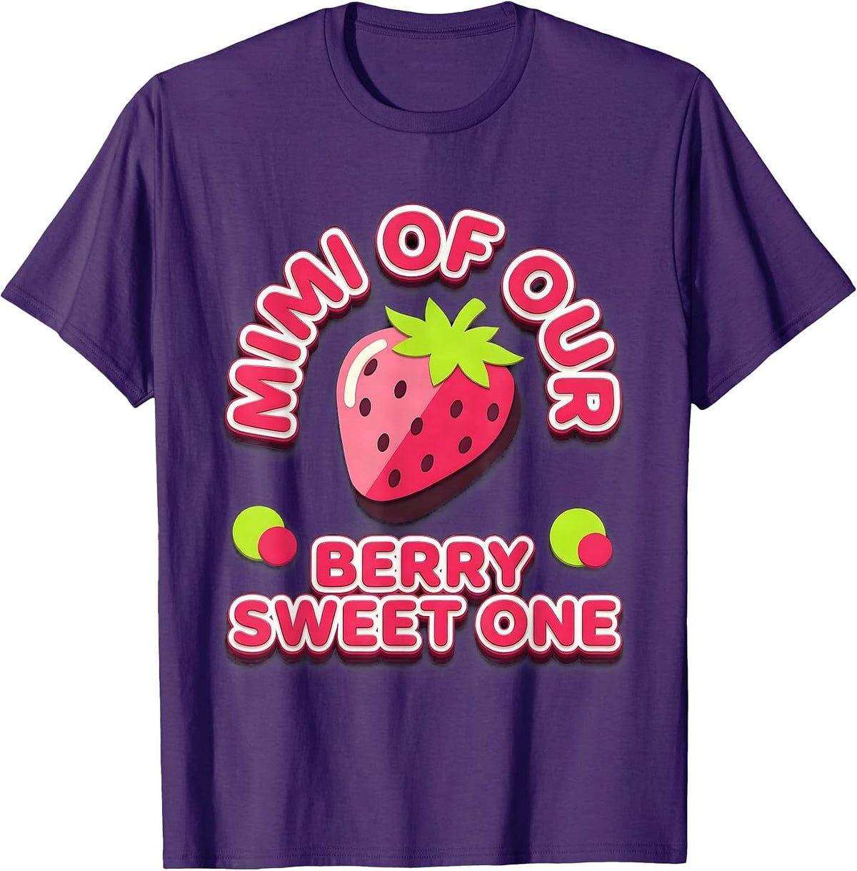 Mimi Of Our Berry Sweet One Gummy Jelly Pop First Birthday T-Shirt - Purple