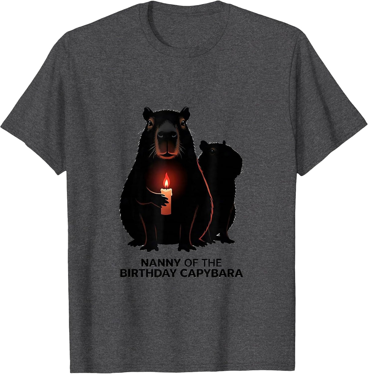Nanny Of The Birthday Capybara Kawaii Girl Animal Lover T-Shirt - Dark Heather Grey