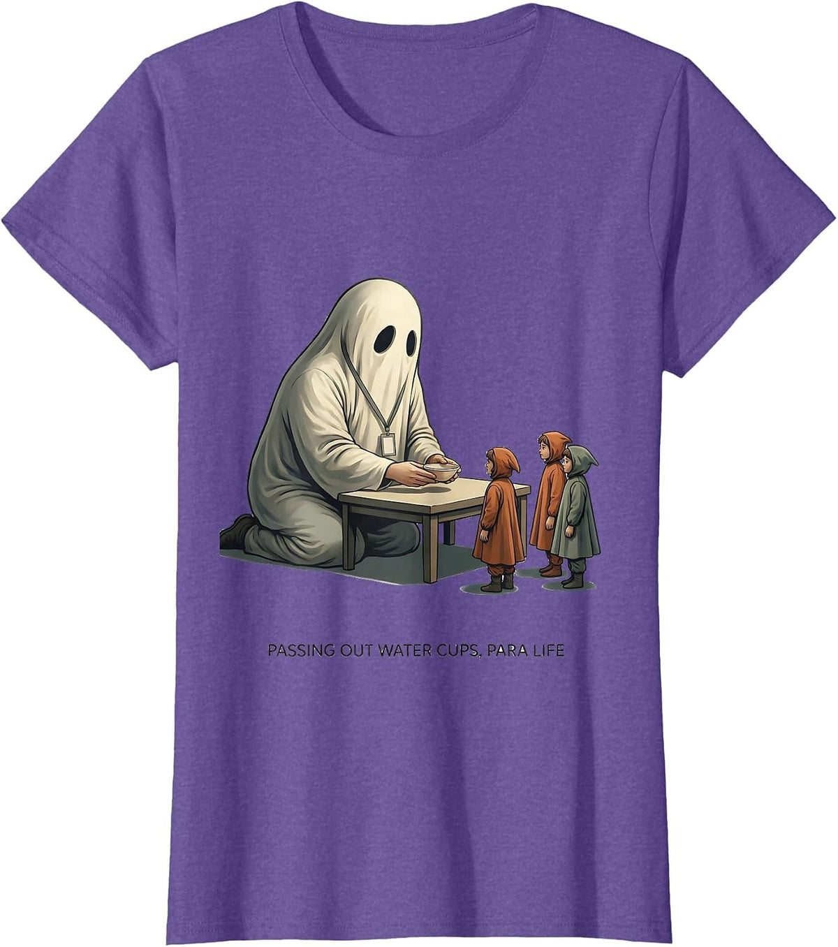 Passing Out Water Cups Para Life Funny Paraeducator T-Shirt - Purple Heather