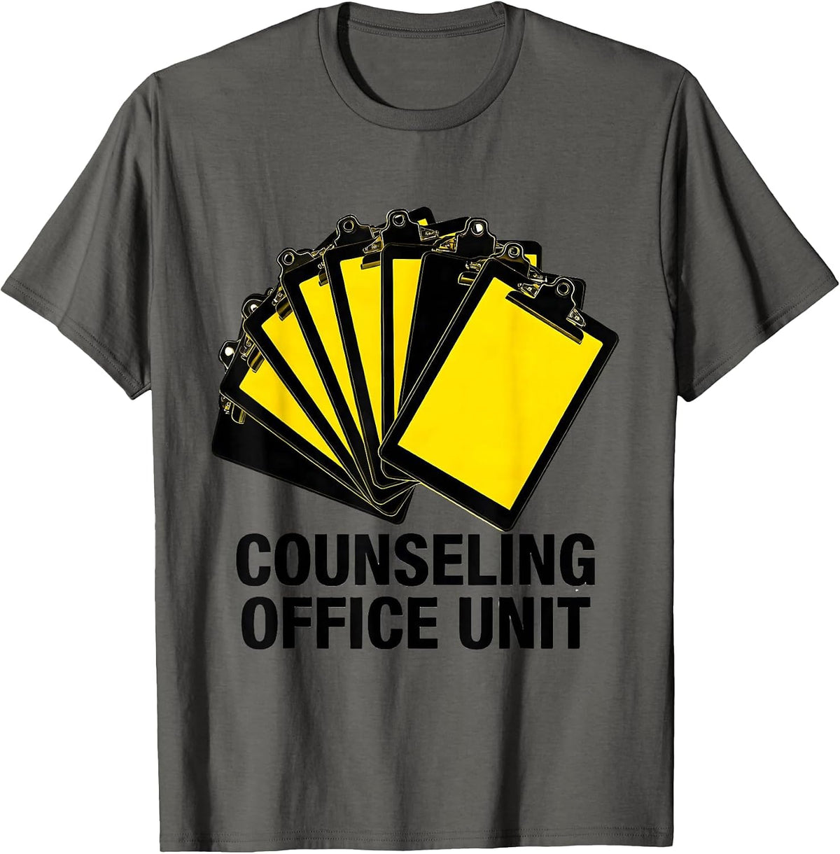 Men's Counseling Office Unit Retro Groovy School Counselor Humor T-Shirt - Asphalt Grey