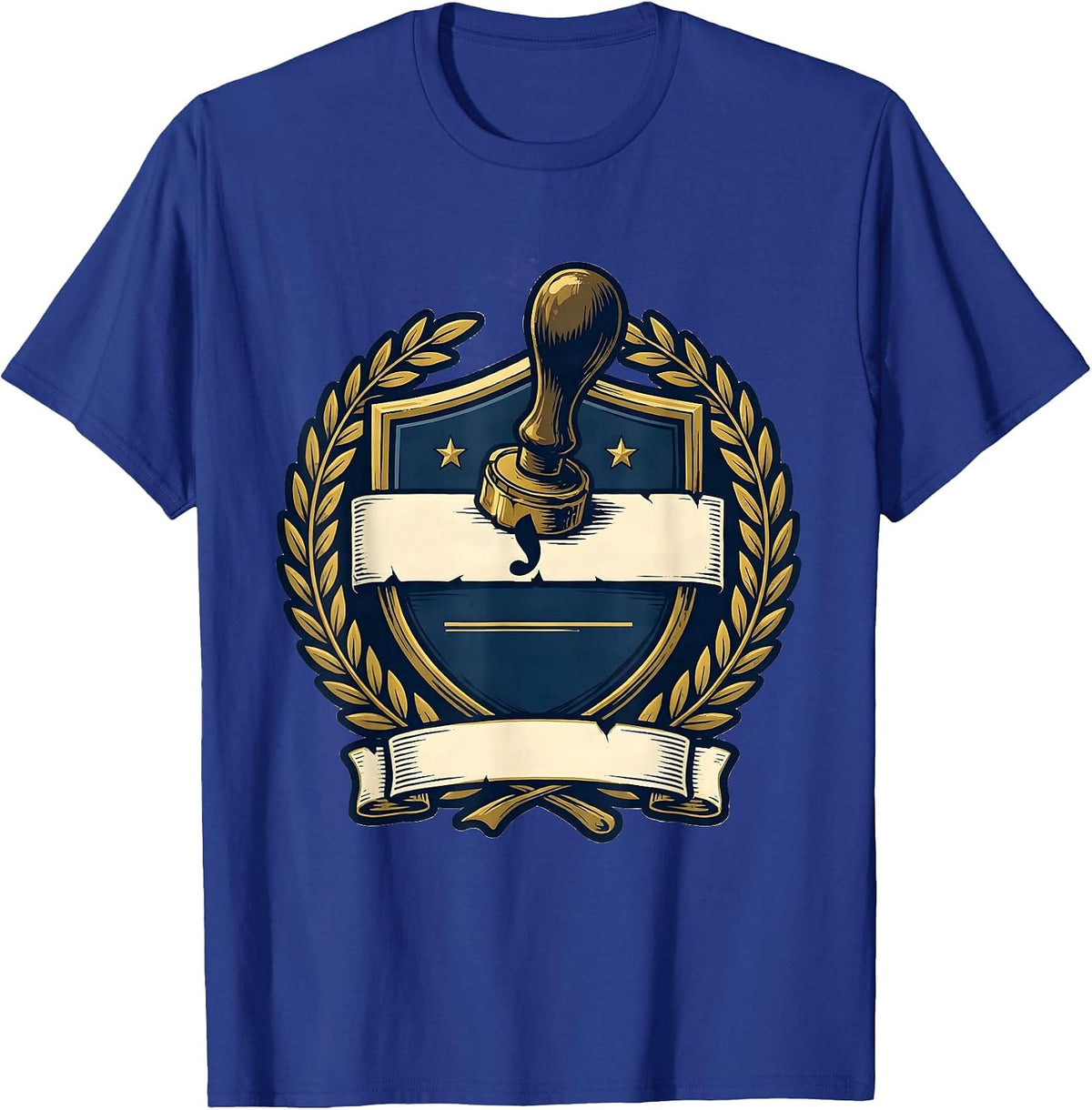 Men's Seal Wax Seal Punctuation Humor Grammar Teacher Gift T-Shirt - Royal Blue