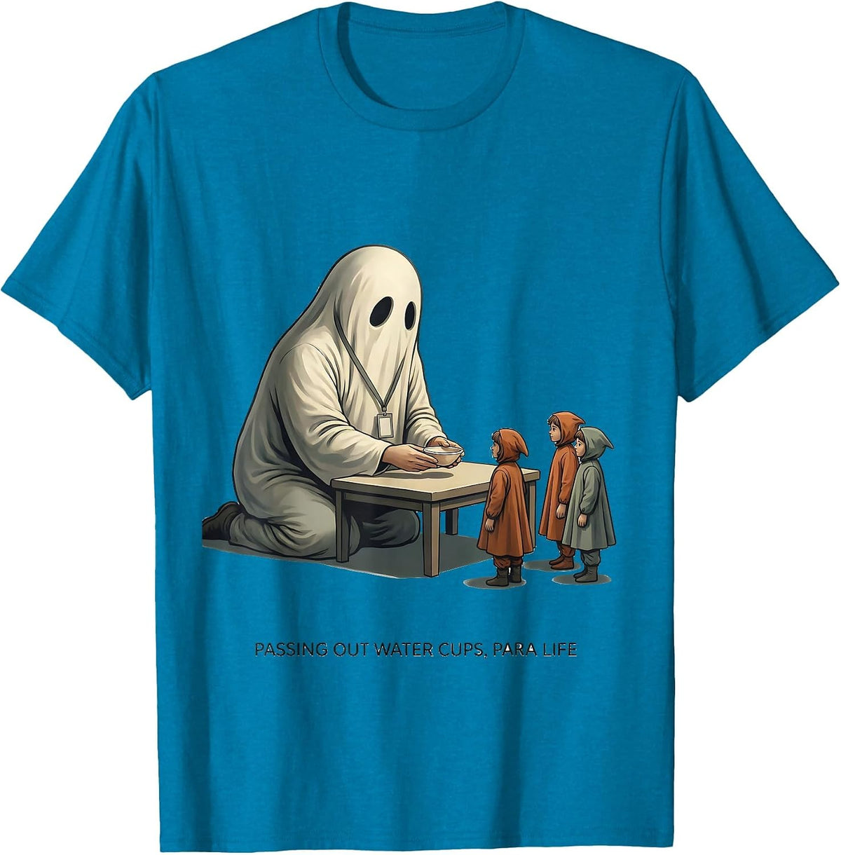 Passing Out Water Cups Para Life Funny Paraeducator T-Shirt - Sapphire Blue