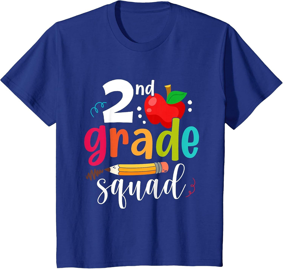 Second Grade Squad Funny Back to School 2nd Graders Teachers T-Shirt - Royal Blue