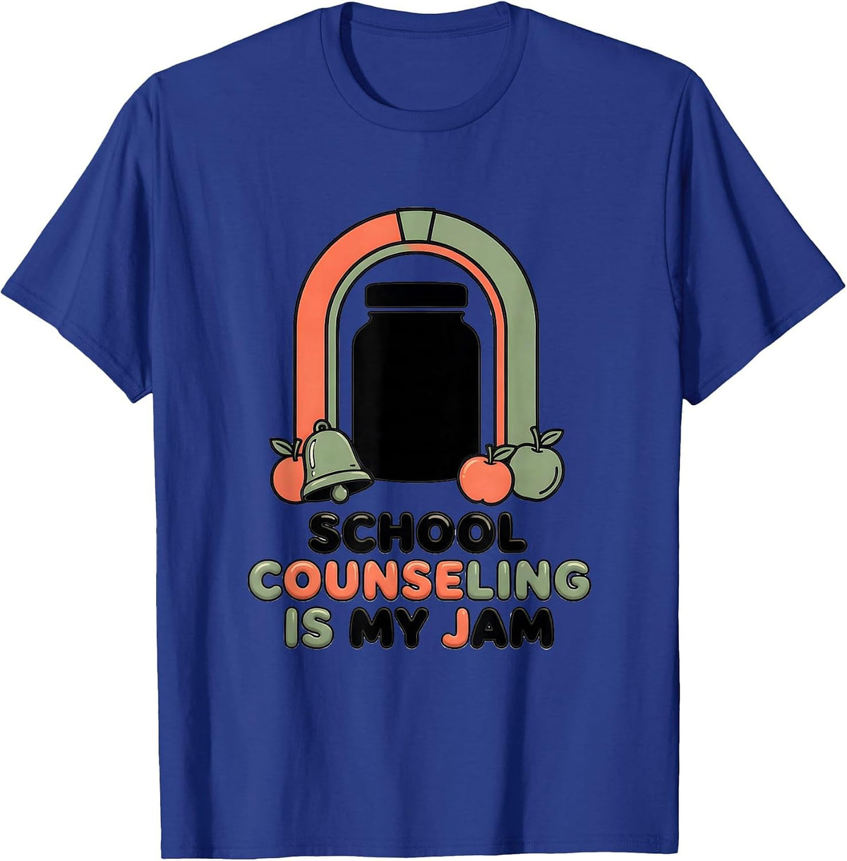 School Counseling Is My Jam Funny School Counselor Back T-Shirt - Royal Blue