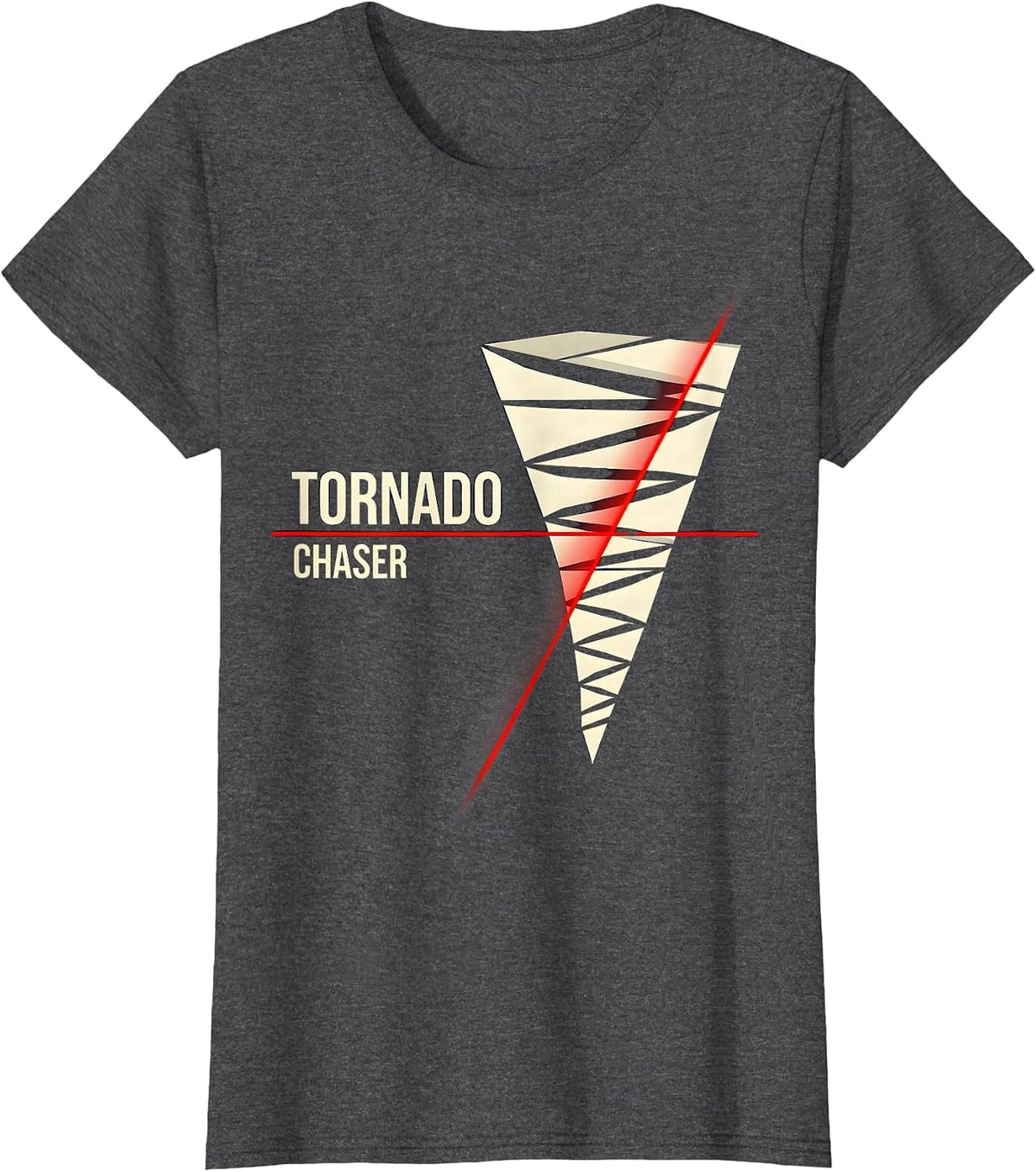 Women's Tornado Chaser Swiss International Meteorology Enthusiast T-Shirt - Dark Heather Grey