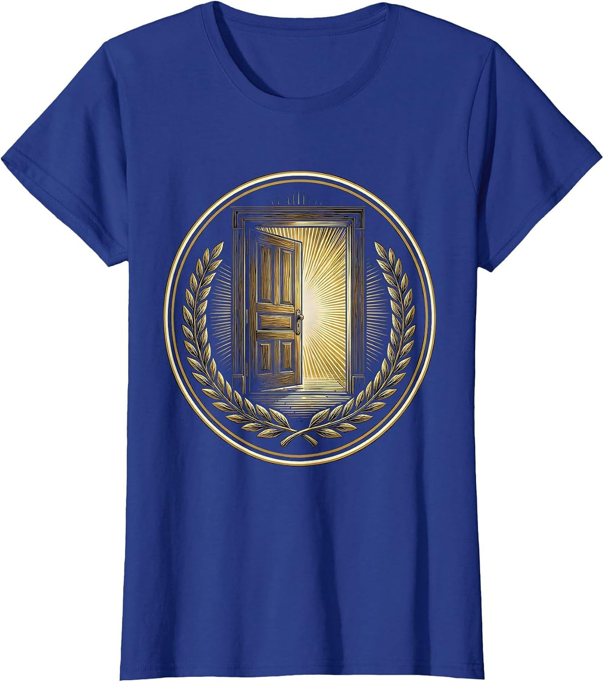 Women's School Counselor Open Door Light Illustration T-Shirt - Royal Blue