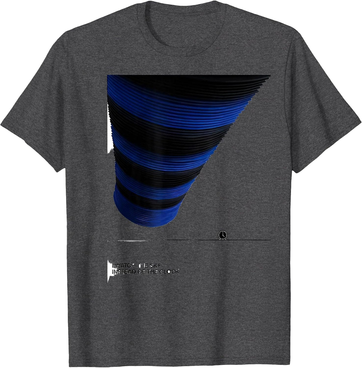 Men's I Watch The Sky Instead Of The Clock Funny Meteorology Gift T-Shirt - Dark Heather Grey