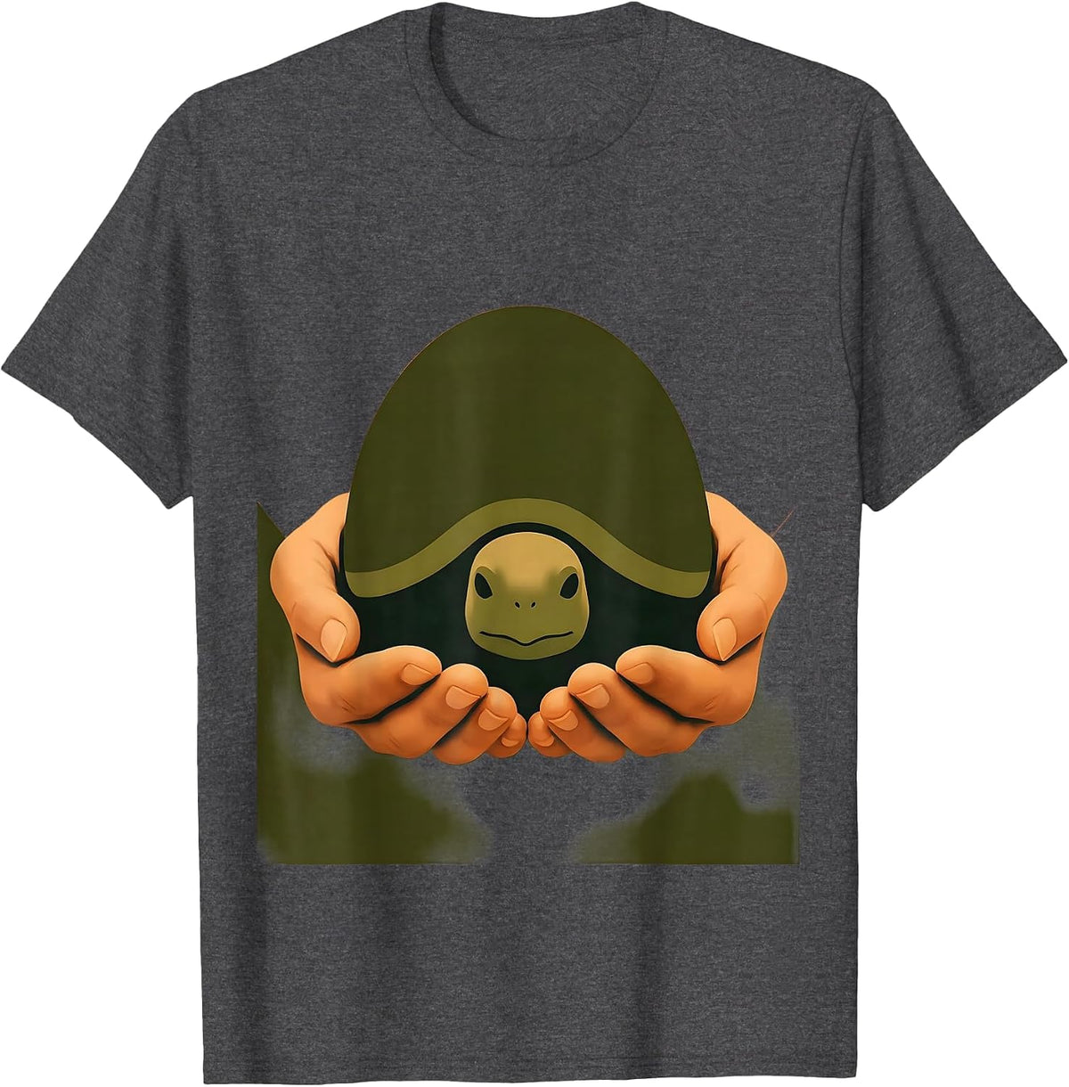 Be Kind Turtle Road Crossing Graphic T-Shirt - Dark Heather Grey