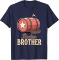 Rodeo Brother Whimsical Family Matching Cowgirl Birthday T-Shirt - Navy Blue
