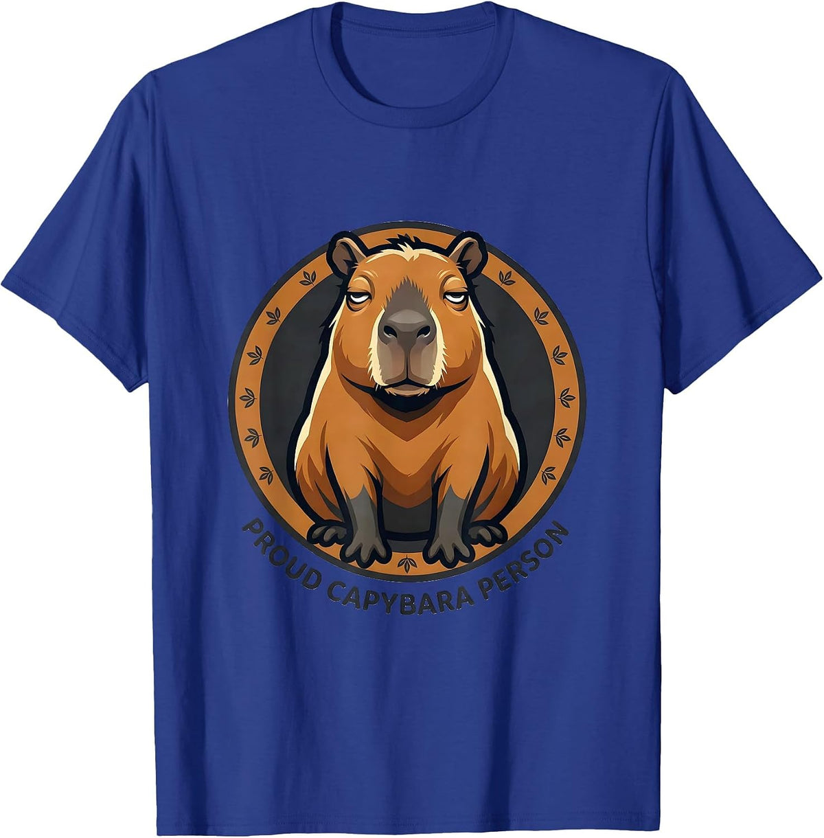 Proud Capybara Person Funny Meme Gamer Capybara Lover T-Shirt - Royal Blue