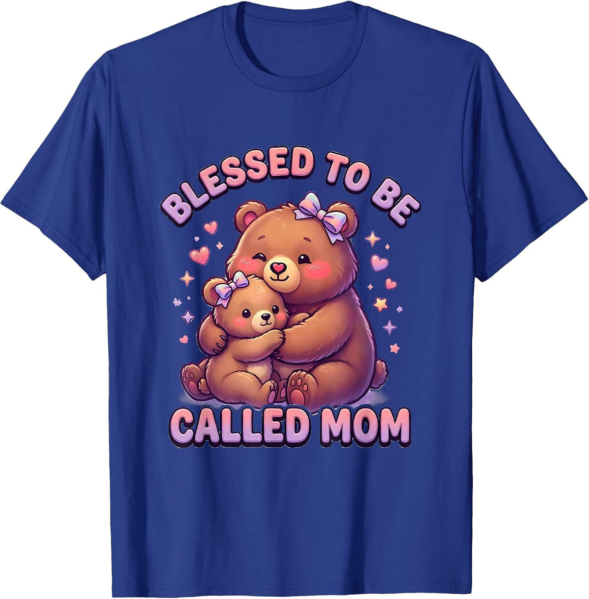 Men's Blessed to Be Called Mom Grateful Mother Design T-Shirt - Royal Blue