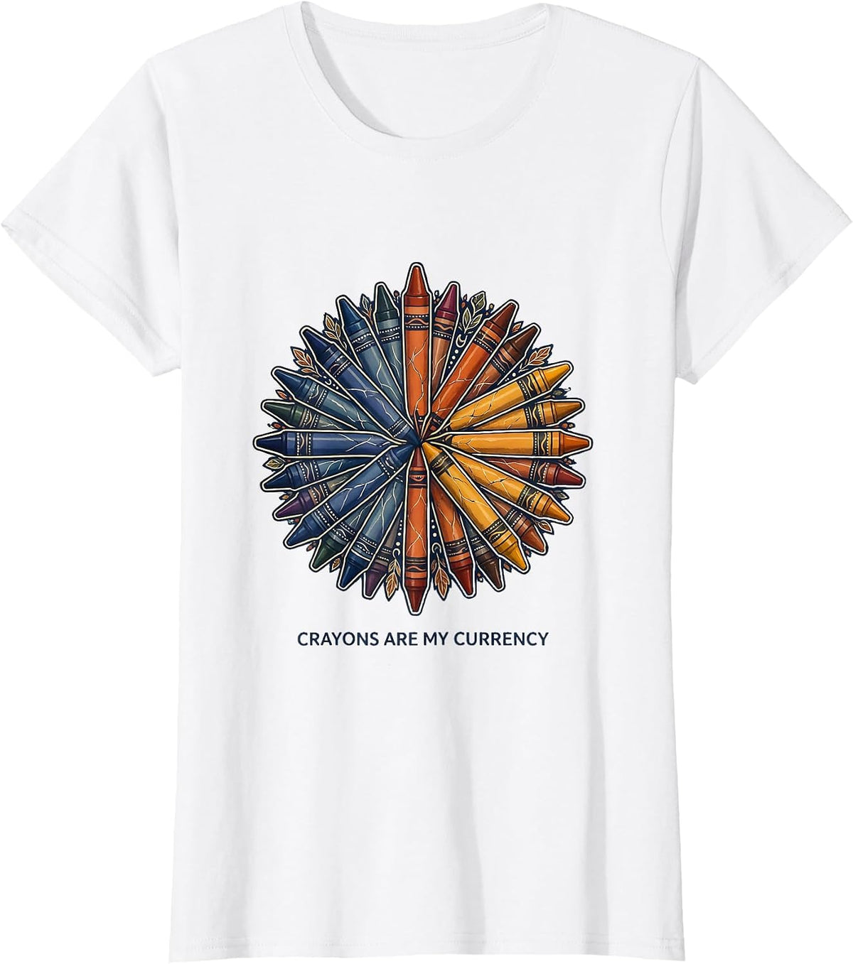 Crayons Are My Currency Preschool Teacher T-Shirt - White