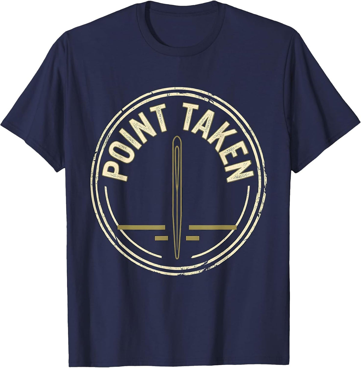 Men's Point Taken Funny Healthcare Wellness Worker Acupuncturist T-Shirt - Navy Blue