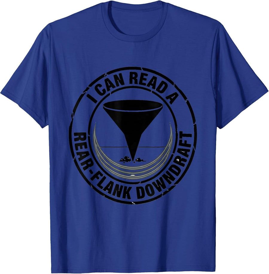 I Can Read A Rear-Flank Downdraft Funny Storm Chaser T-Shirt - Royal Blue