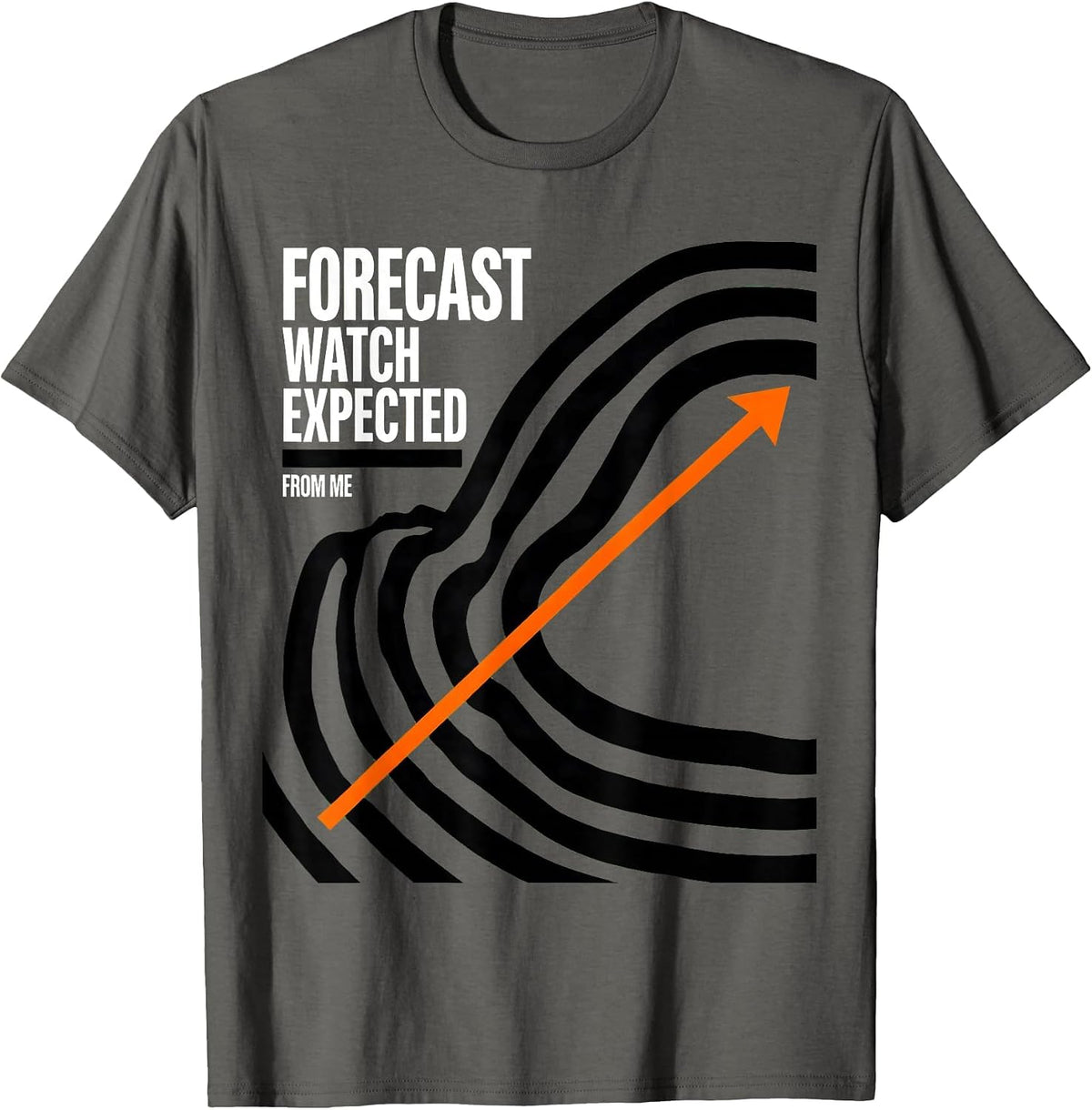 Men's Forecast Watch Expected From Me Brutalist Graphic Storm T-Shirt - Asphalt Grey