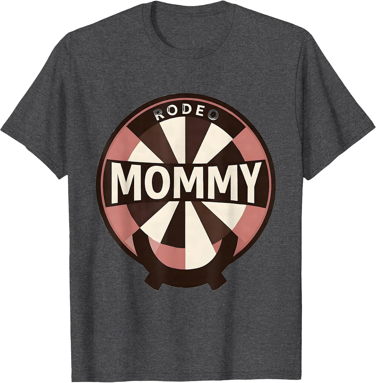 Men's Rodeo Mommy Quilt Block Patchwork Cowgirl Birthday Party T-Shirt - Dark Heather Grey