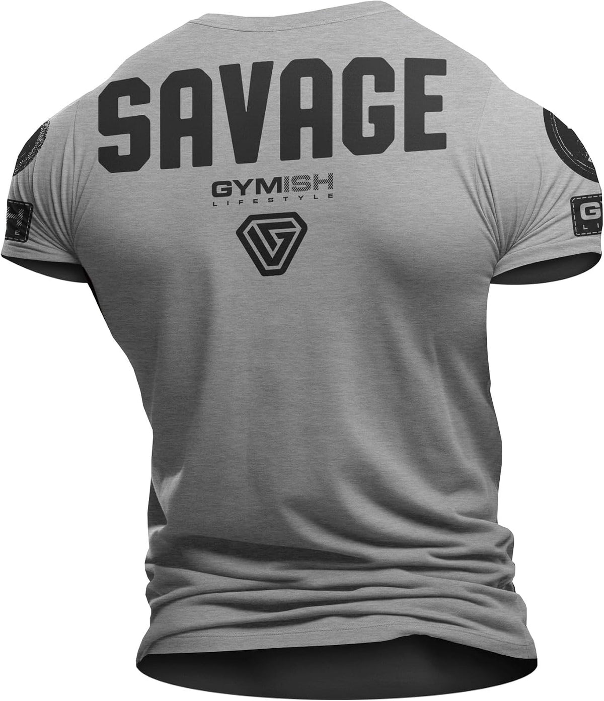 Gymish Lifestyle Savage Workout Shirt for Men - Bodybuilding Gym T-Shirt - SM - 3XL - 2. Savage Grey Branded