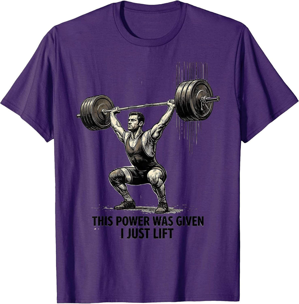 This Power Was Given I Just Lift Vintage Christian Gym T-Shirt - Purple