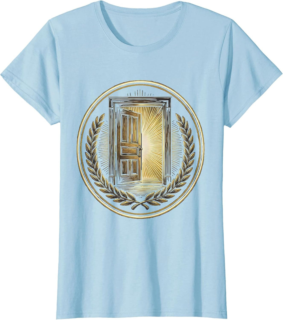 Women's School Counselor Open Door Light Illustration T-Shirt - Baby Blue