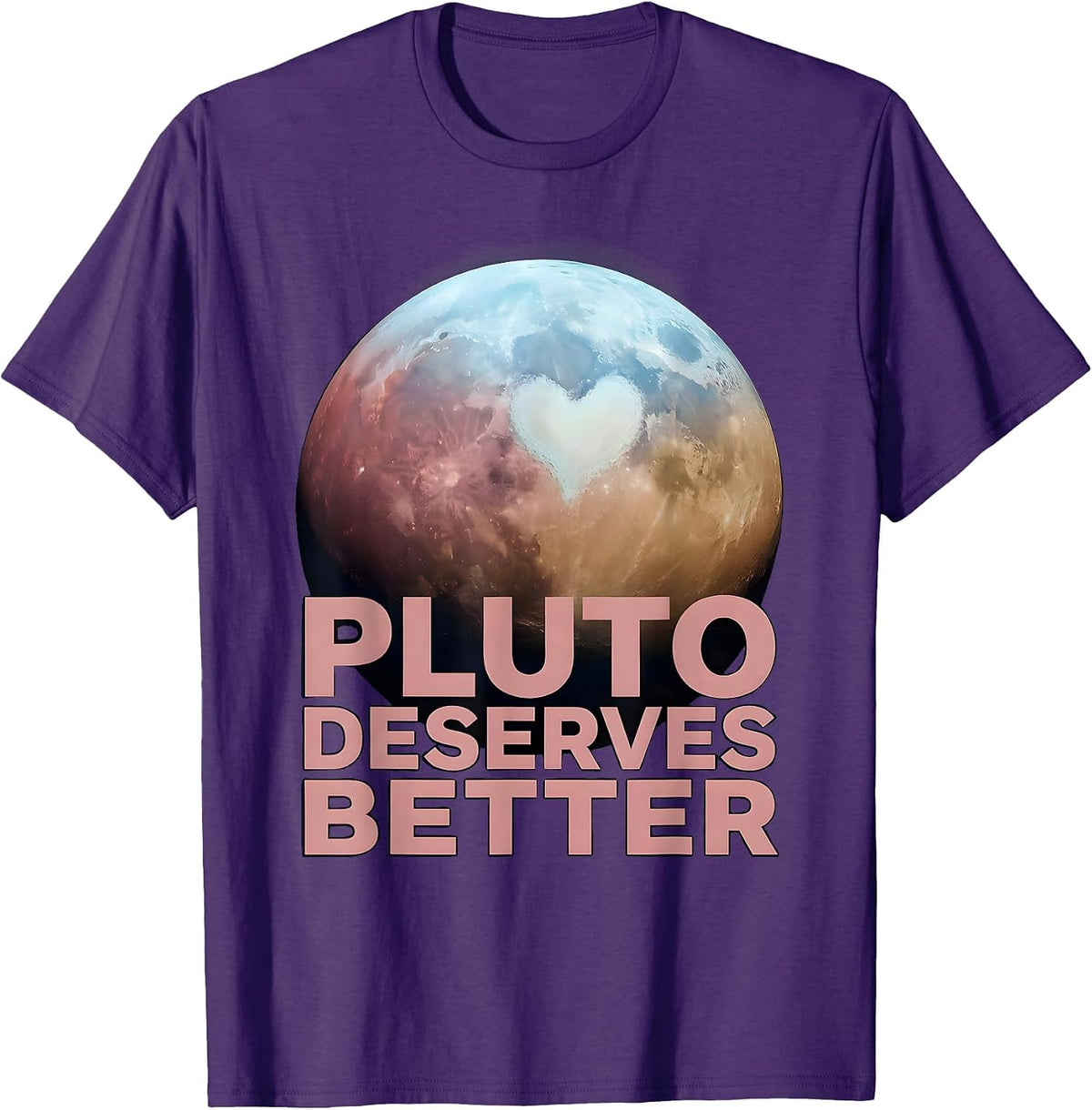 Men's Pluto Deserves Better Space Advocacy Design T-Shirt - Purple