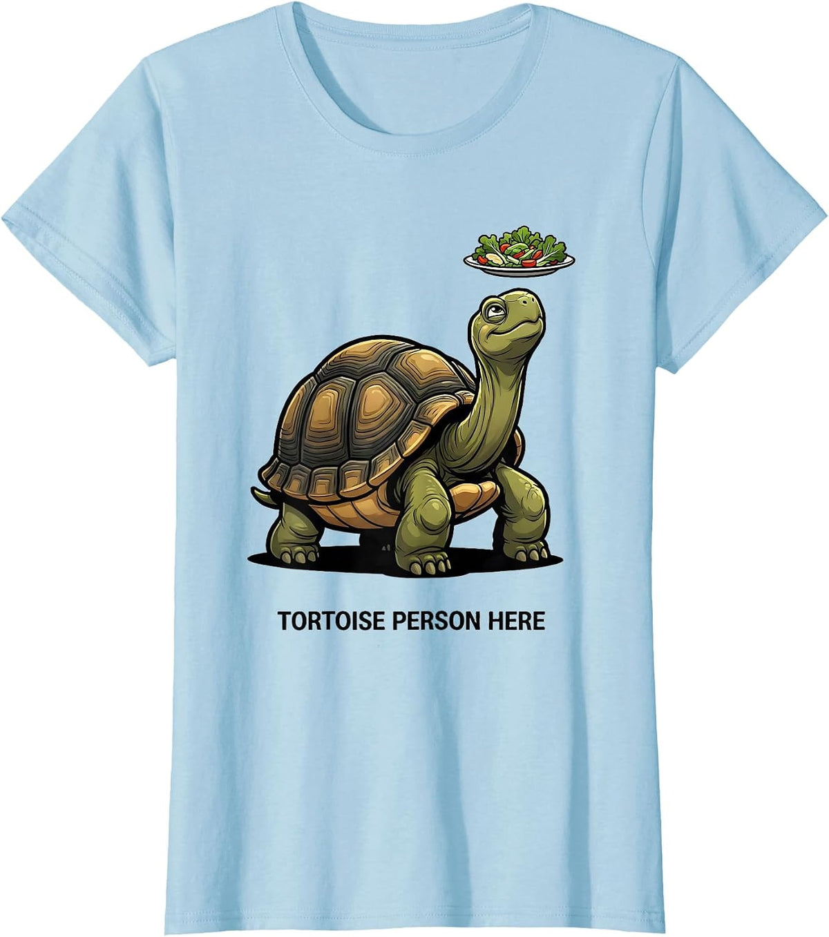 Women's Tortoise Person Here Funny Tortoise Lover Pet Humor T-Shirt - Baby Blue