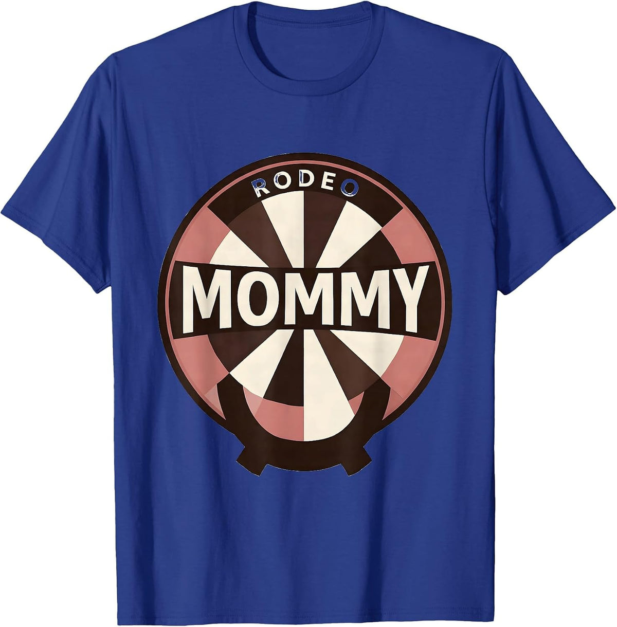 Men's Rodeo Mommy Quilt Block Patchwork Cowgirl Birthday Party T-Shirt - Royal Blue