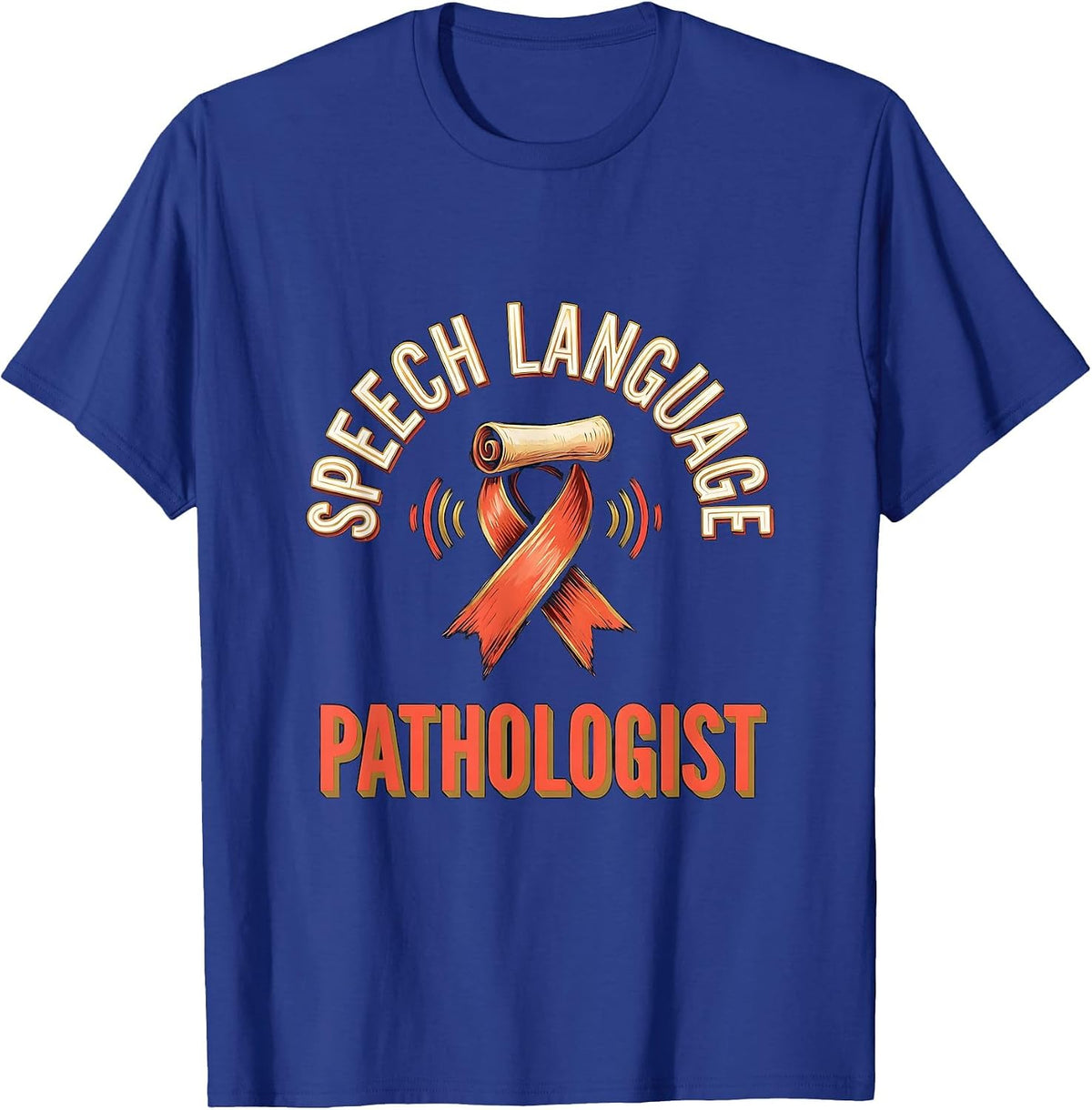 Speech Language Pathologist Sign Painter Showcard Retro SLP T-Shirt - Royal Blue