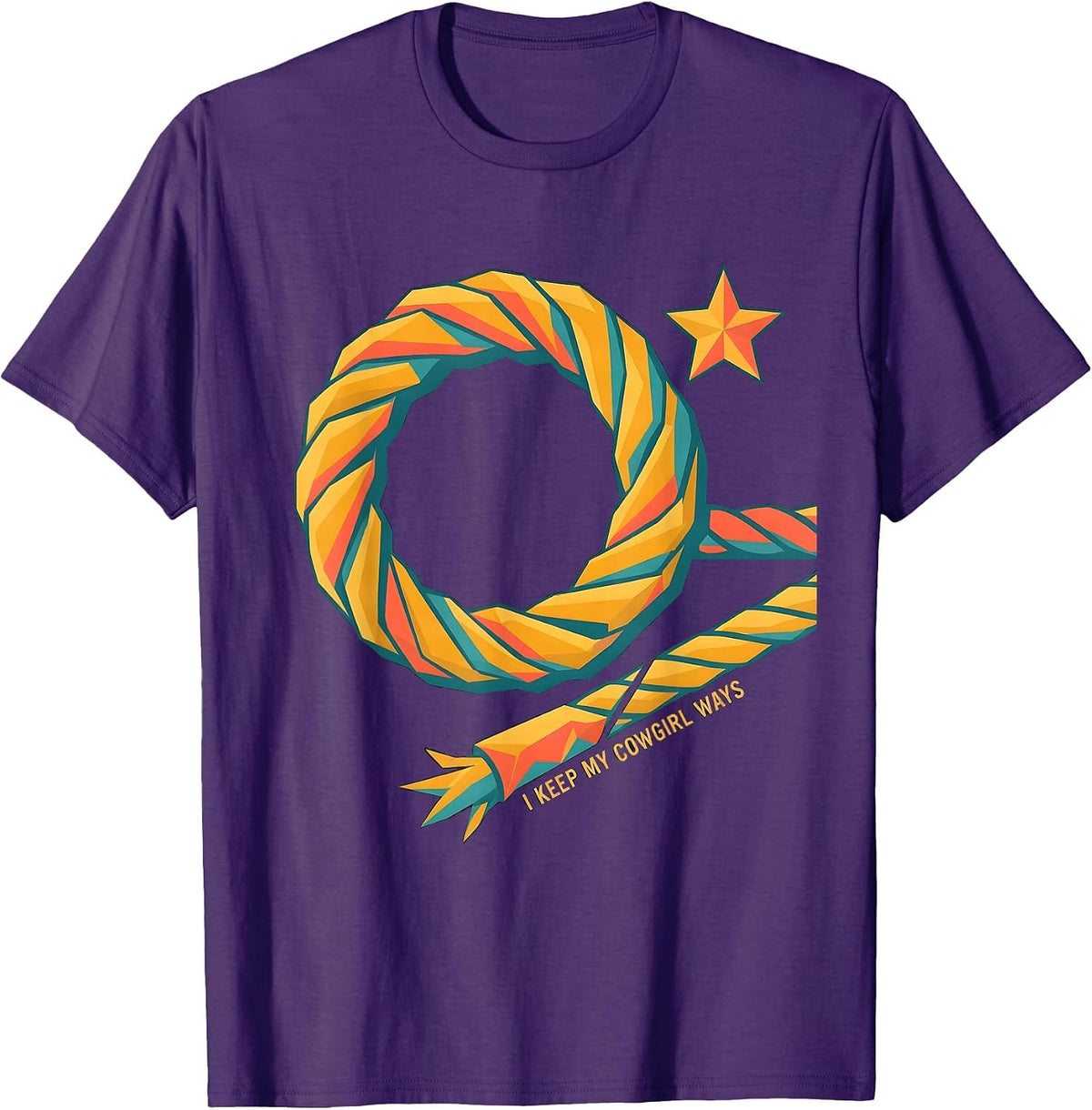 Men's I Keep My Cowgirl Ways Western Cowgirl Rodeo Identity Pride T-Shirt - Purple