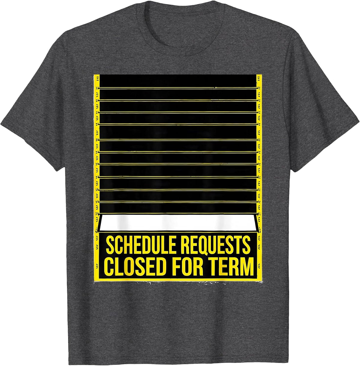 Men's Schedule Requests Closed For Term Groovy School Counselor T-Shirt - Dark Heather Grey