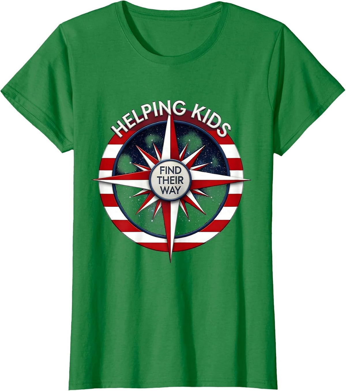 Helping Kids Find Their Way School Counselor T-Shirt - Kelly Green