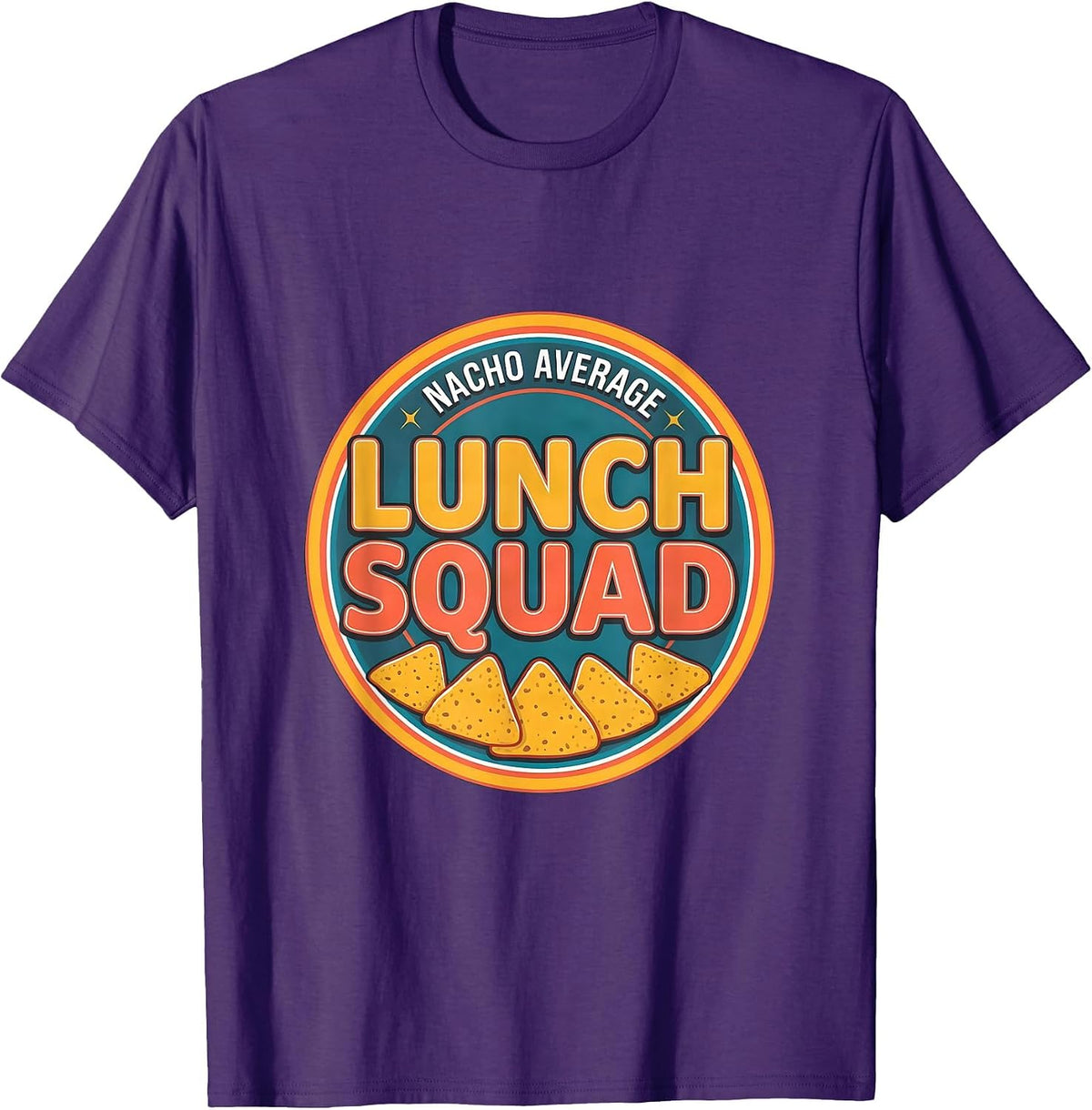 Men's Nacho Average Lunch Squad Funny Lunch Lady Cinco De Mayo T-Shirt - Purple